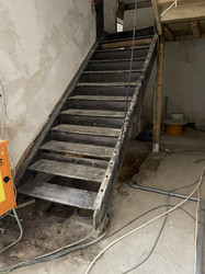 Abriss der alten Treppe