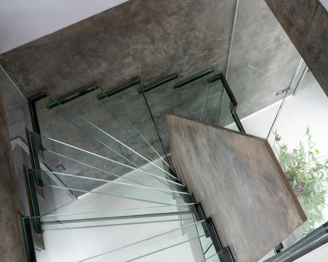 Treppe mit Glasstufen