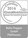 CrefoZert 2016 Creditreform Bonitätszertifikat