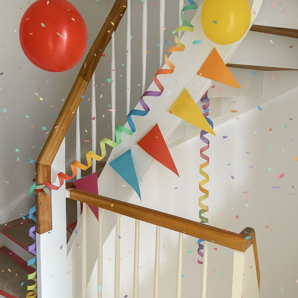 Wangentreppe über mehrere Etagen Wangentreppe über mehrere Etagen